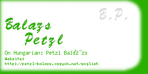 balazs petzl business card